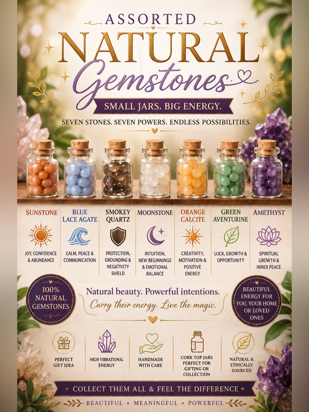 💎 Assorted natural gemstones